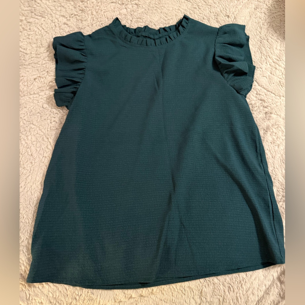 SHEIN Teal Textured Dress